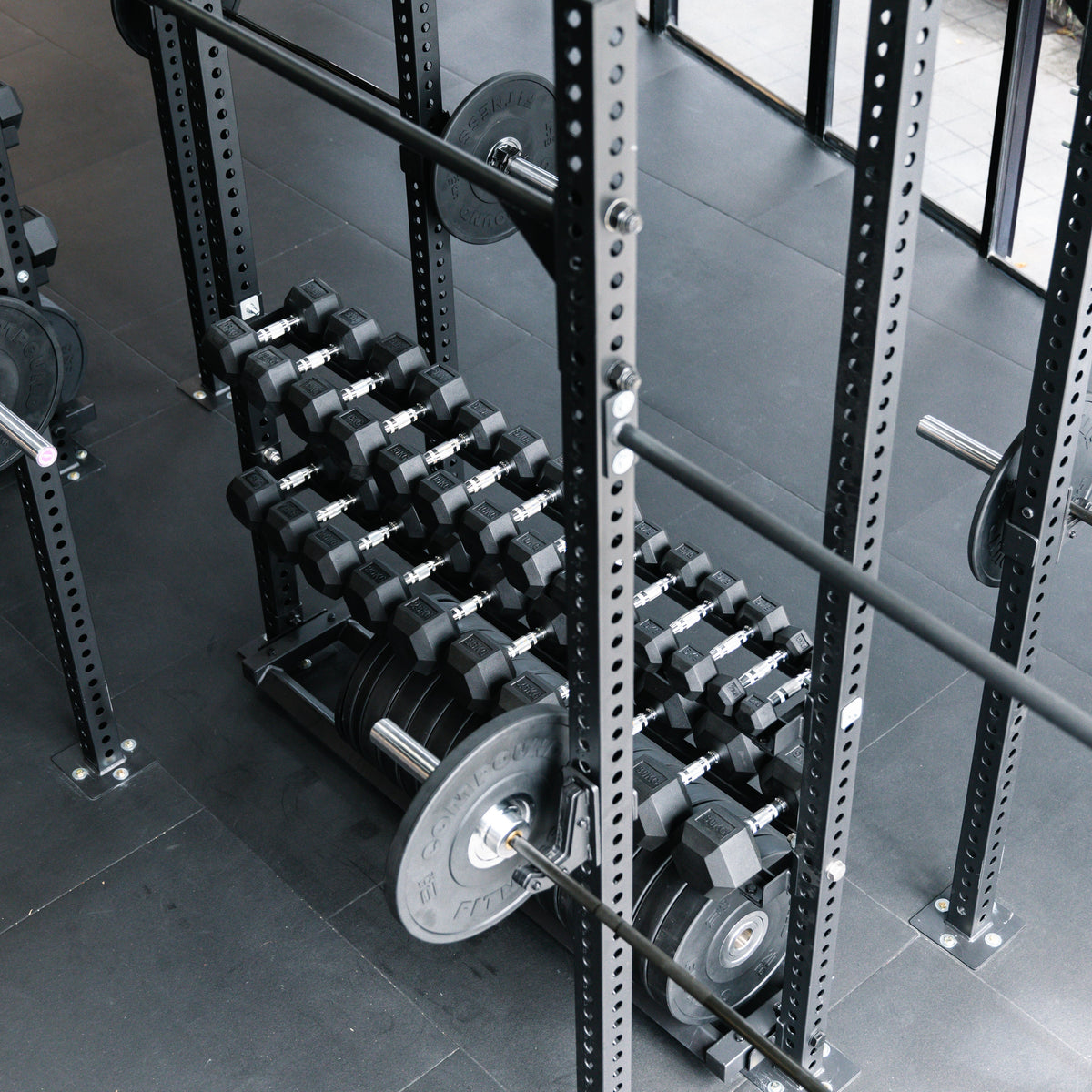 Modular Racking - Dumbbell - Detail View - Compound Fitness Equipment