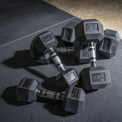 Rubber Hex Dumbbells