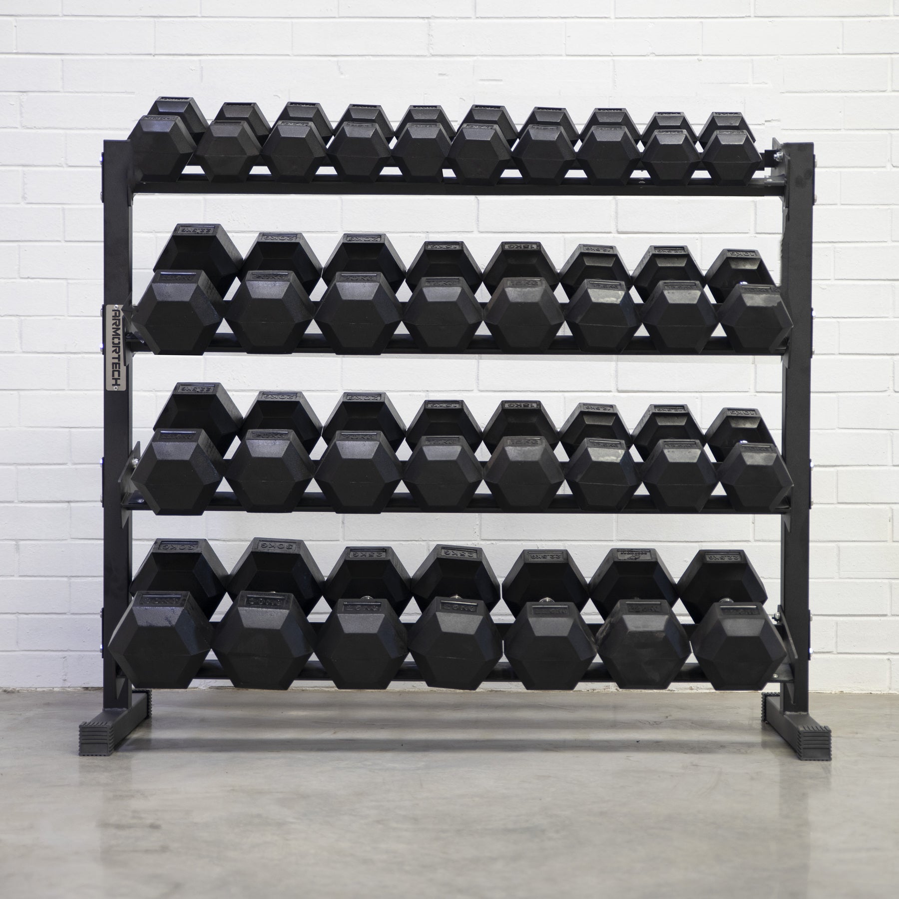 Armortec V2 4 tier Commercial Dumbbell Rack Flex Fitness Equipment Au