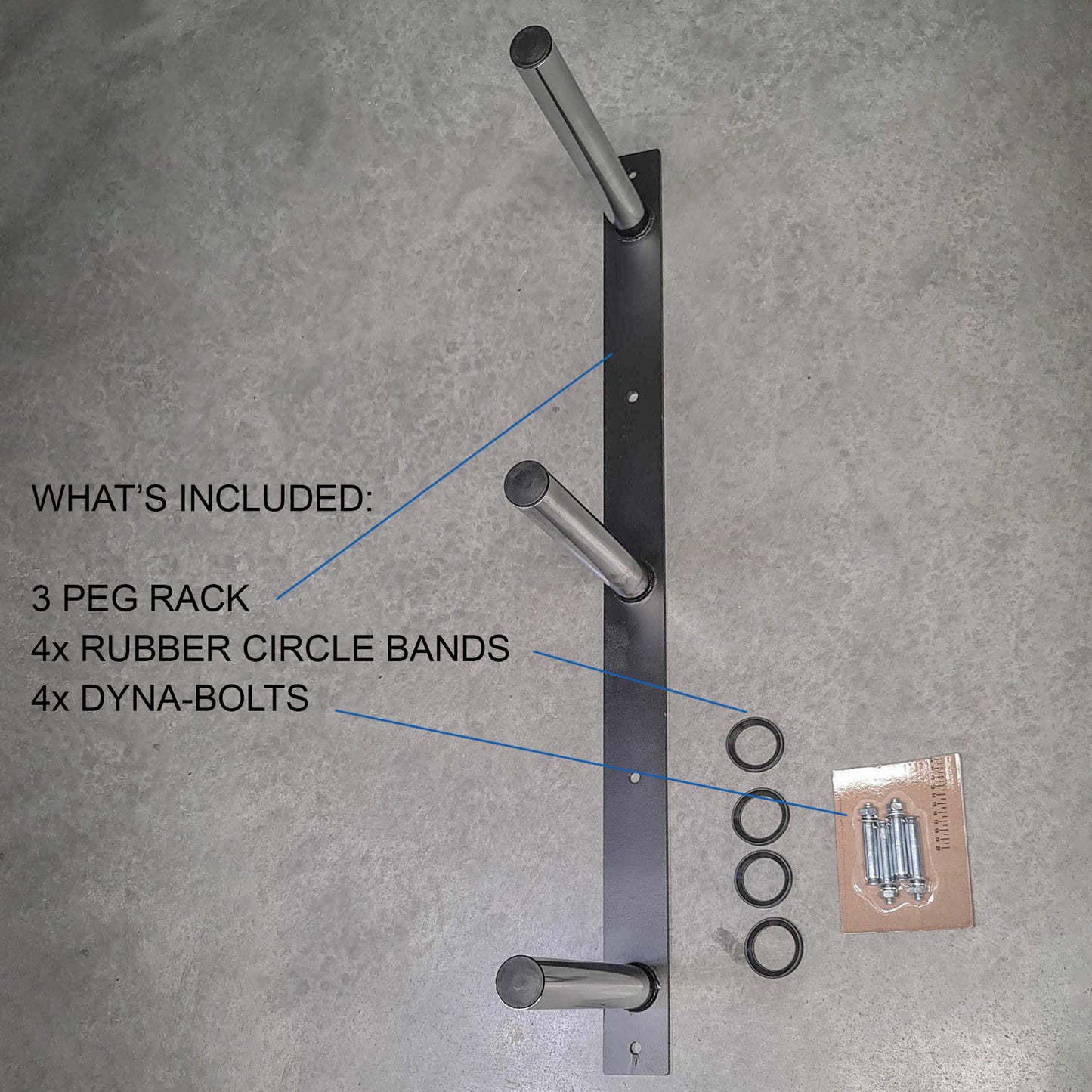 Wall Mounted Bumper Rack - 3 Peg – Flex Fitness Equipment Au