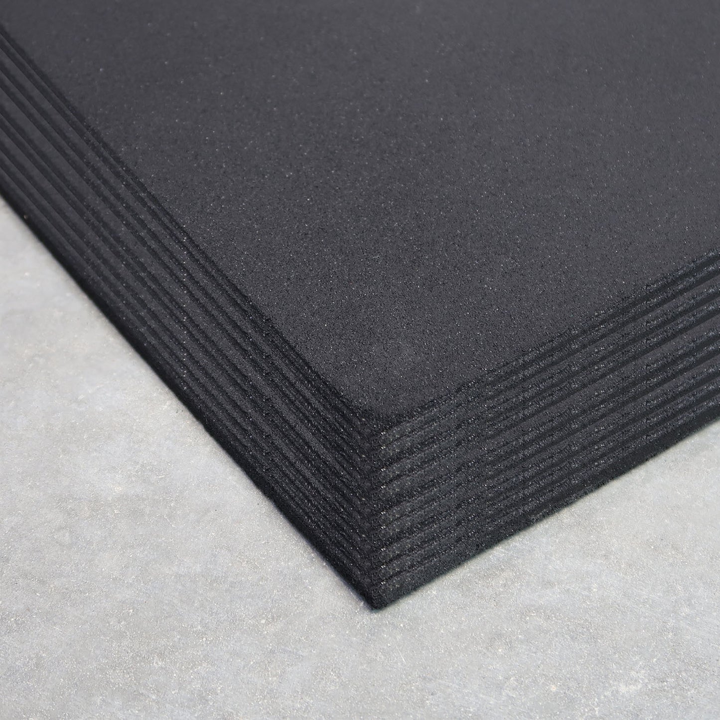 25 Pack (10mm / Black) Rubber Gym Flooring Mats