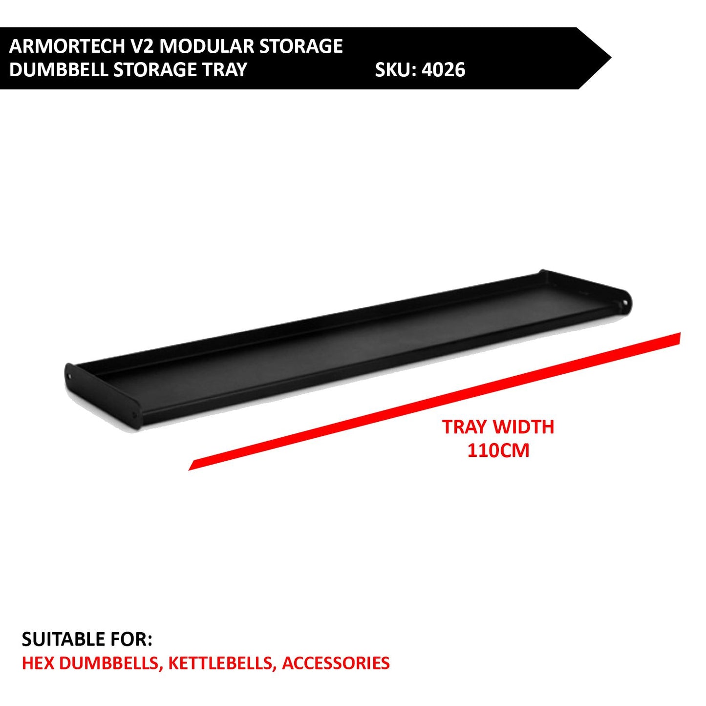 Armortech V2 Modular Component - Dumbbell Storage Tray