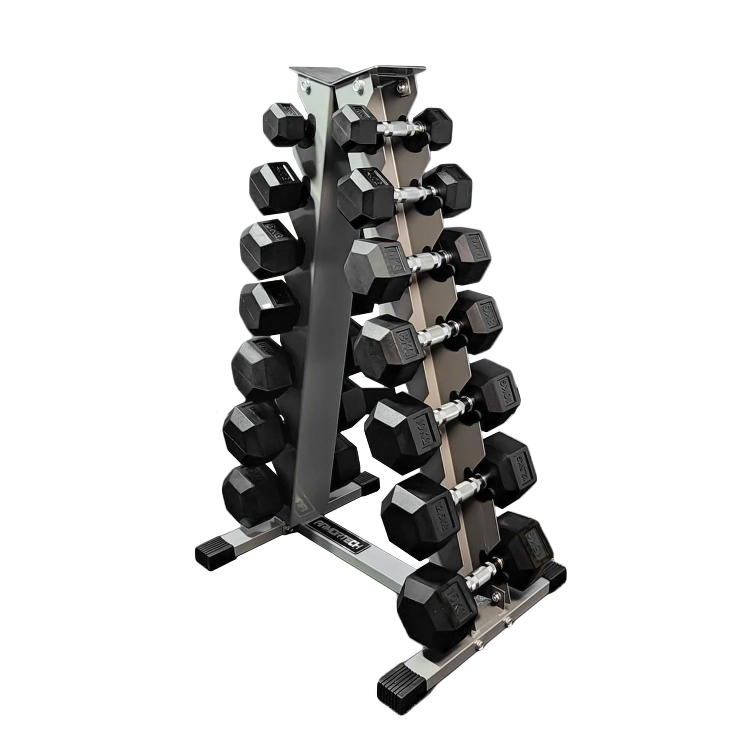 Hex Dumbbell: MED Package with Rack (2kg - 15kg)