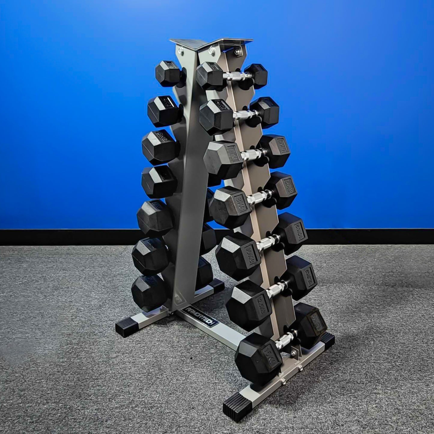 Hex Dumbbell: MED Package with Rack (2kg - 15kg)