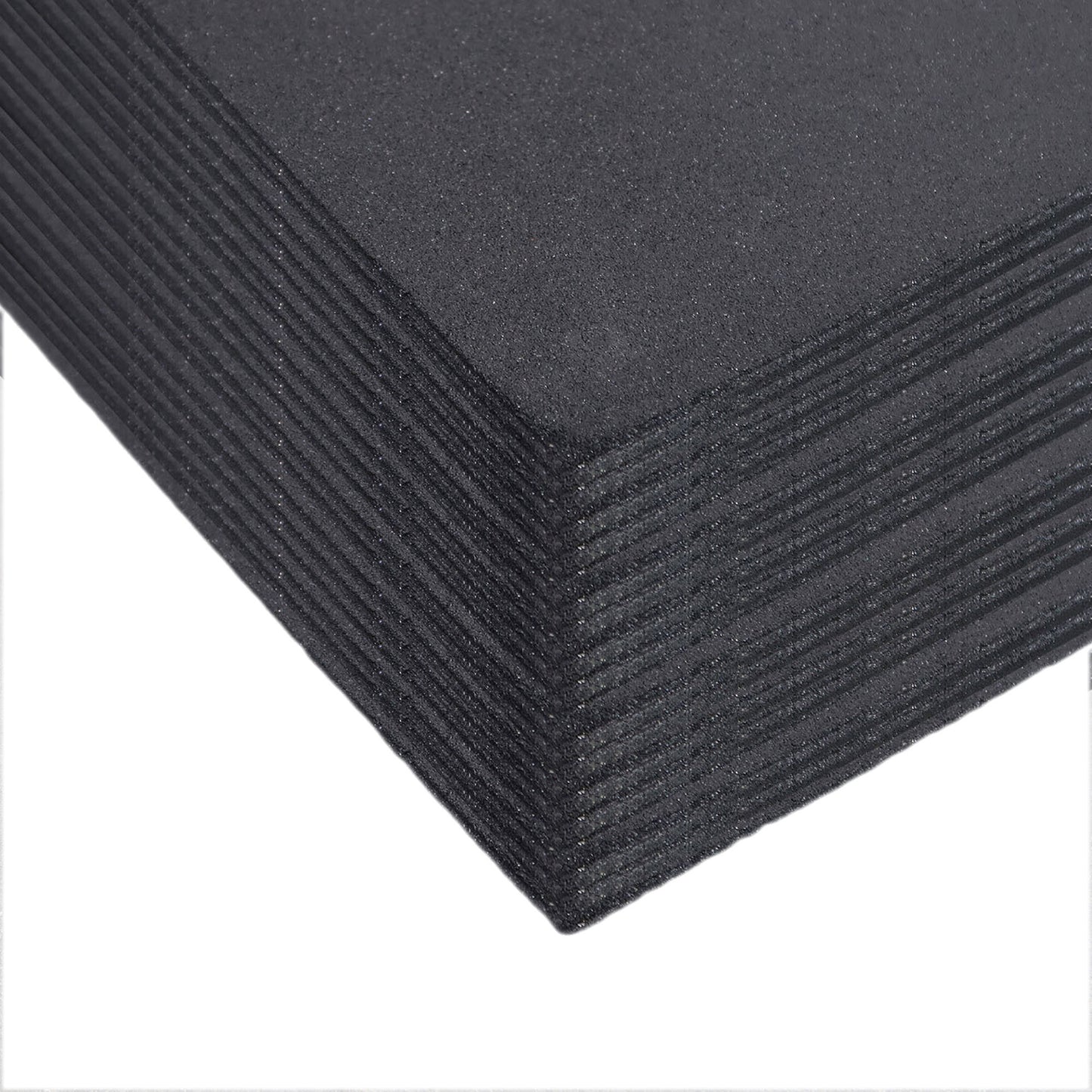 50 Pack (10mm / Black) Rubber Gym Flooring Mats