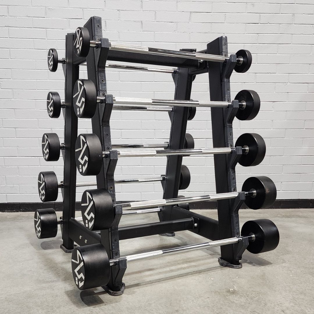 Armortech Fixed Straight Barbells (5kg to 50kg) with Rack Package