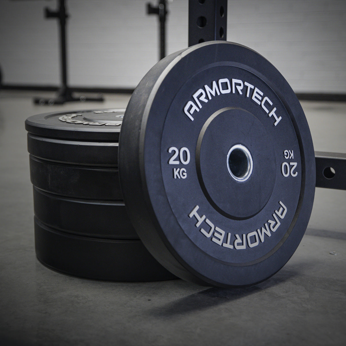 Armortech 120KG Black Bumper & Barbell Package