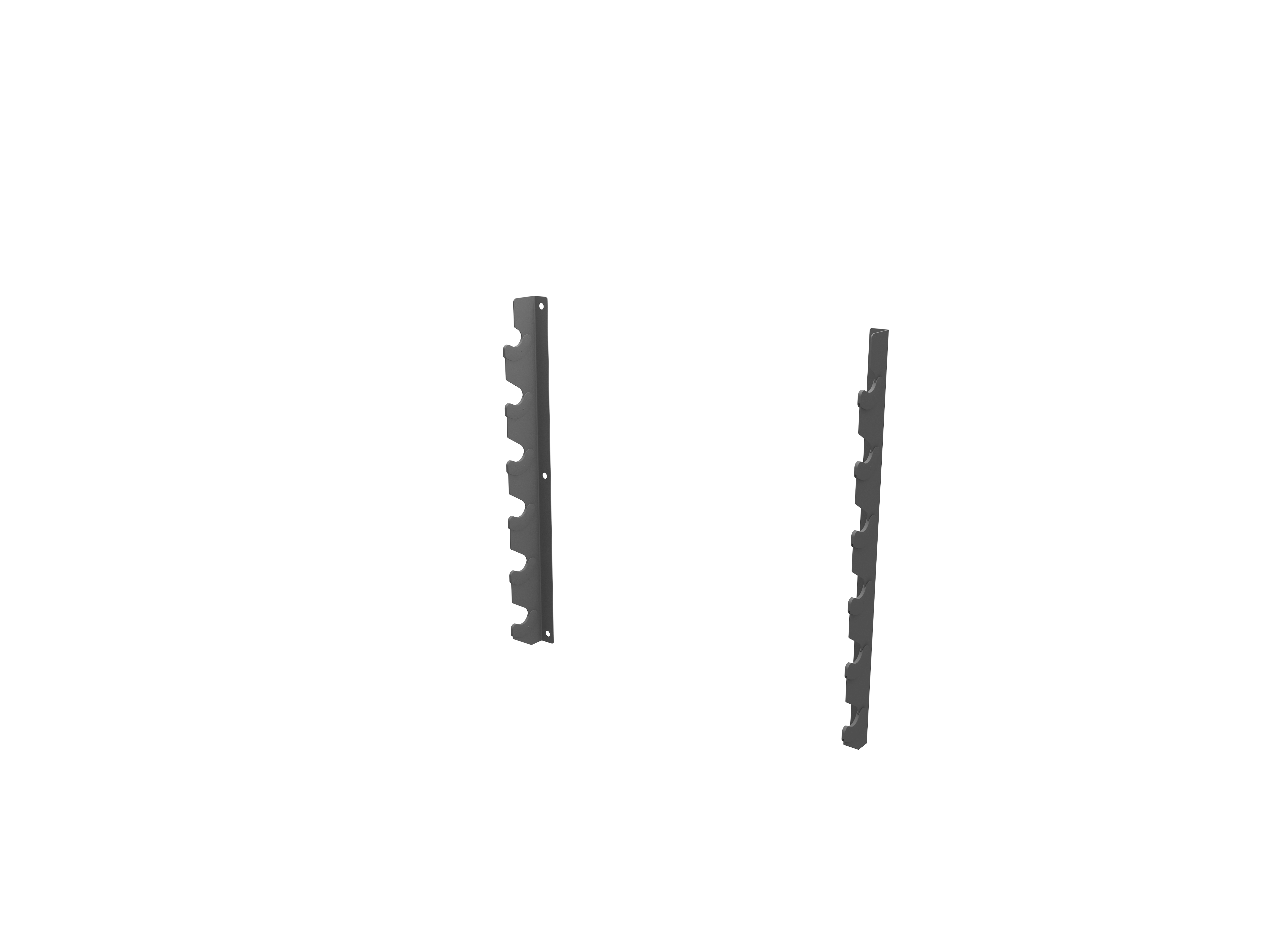 Gun Rack for 6 Bars - Side View - Compound Fitness Equipment