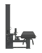 Prone Leg Curl Dynasty pin loaded machine, alternate angle 1
