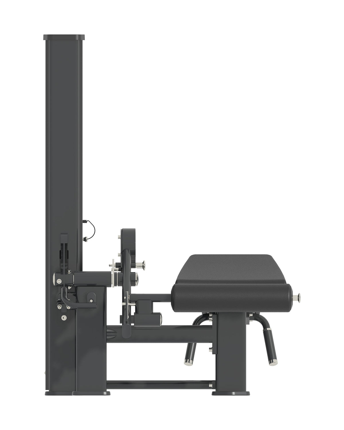 Prone Leg Curl Dynasty pin loaded machine, alternate angle 1