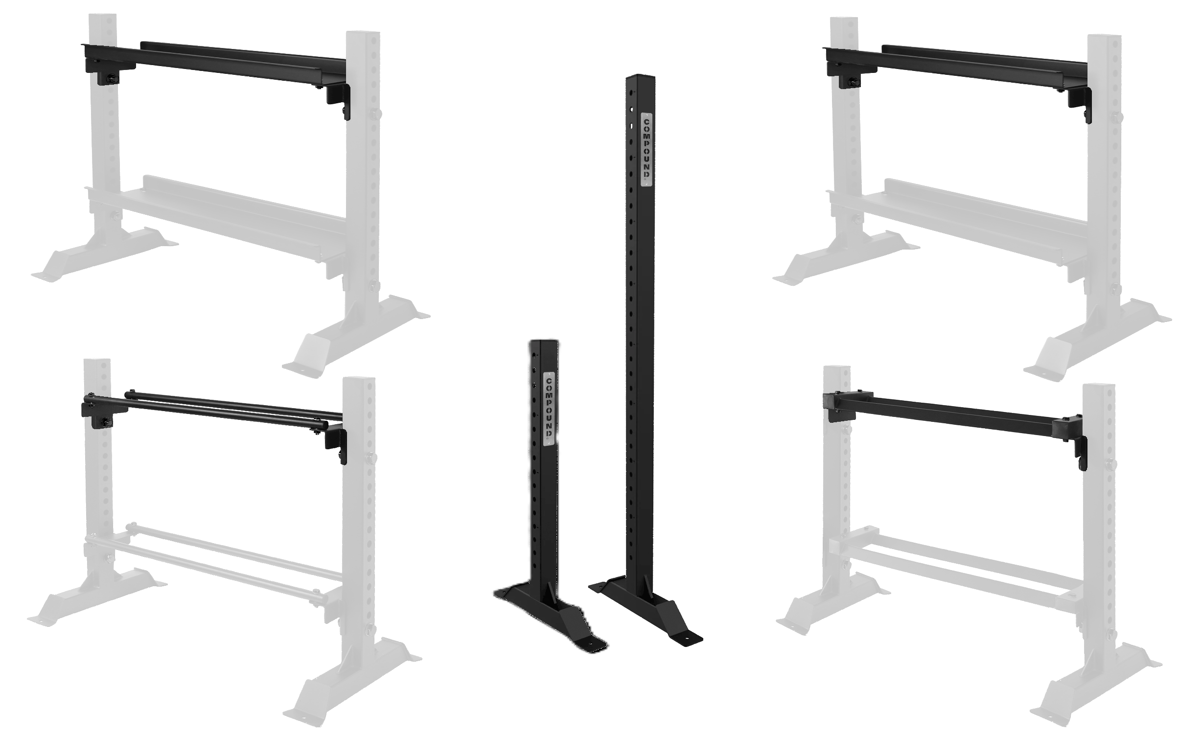 Modular Racking - Upright Bar - Detail View - Compound Fitness Equipment