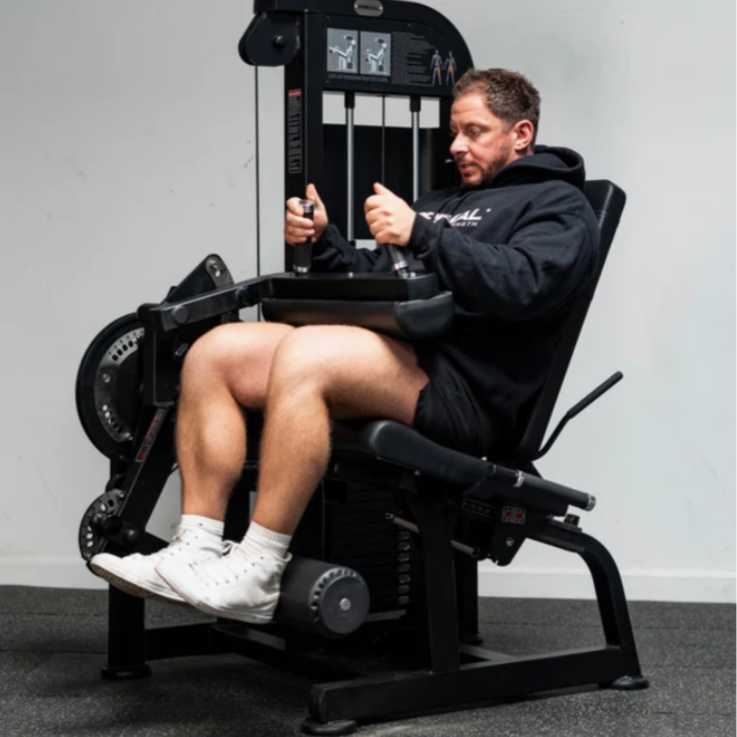 Primal Performance Series 125kg Pin-Select Dual - Seated Leg Ext/Leg Curl