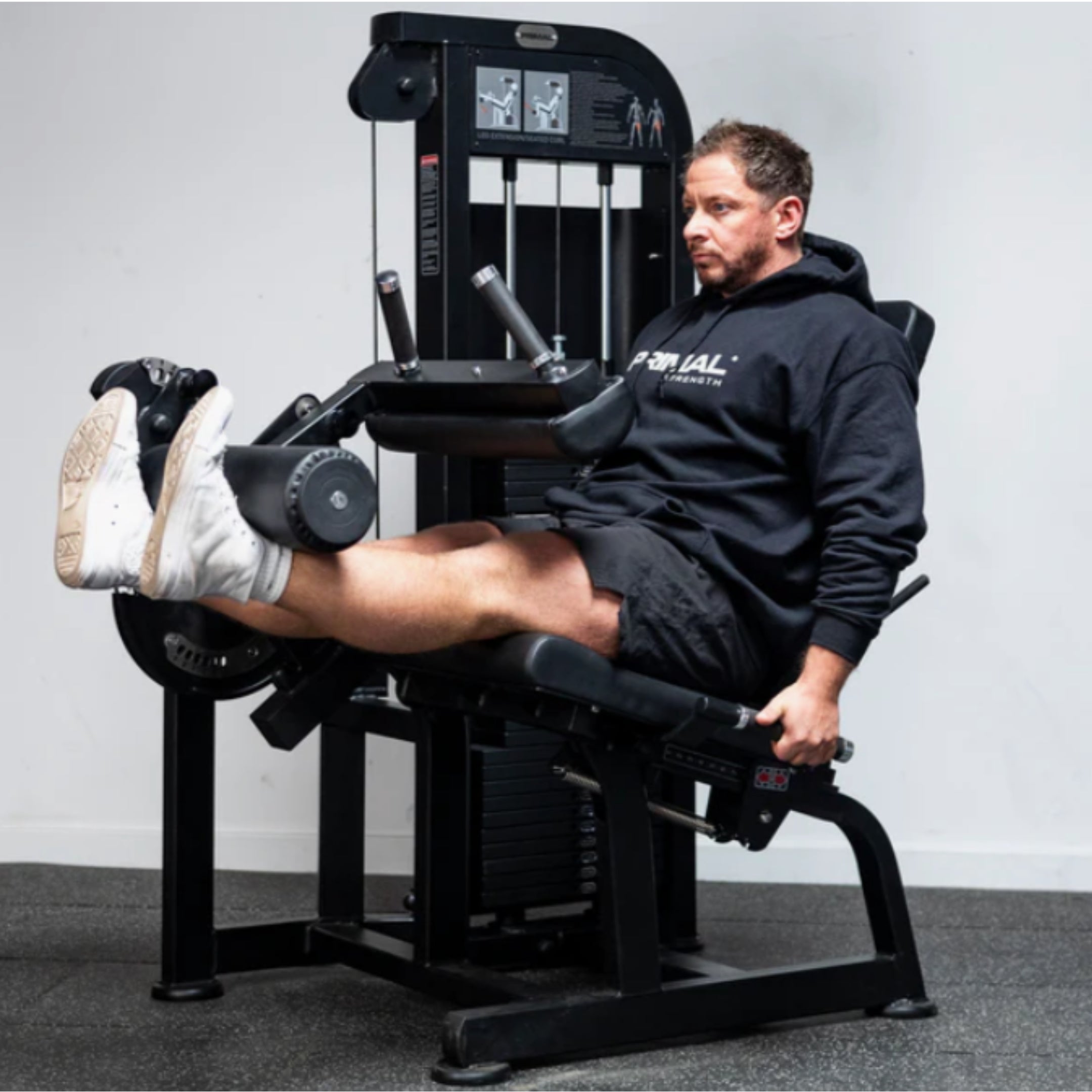 Primal Performance Series 125kg Pin Select Dual Seated Leg Ext Leg C Flex Fitness Equipment Au