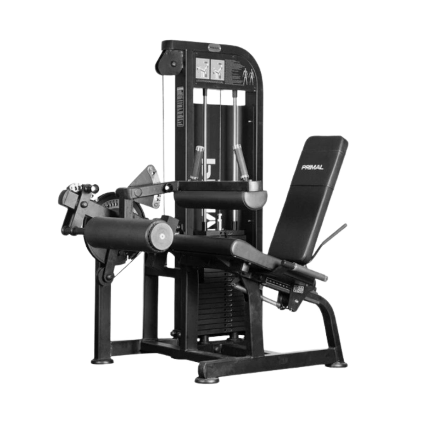 Primal Performance Series 125kg Pin-Select Dual - Seated Leg Ext/Leg Curl