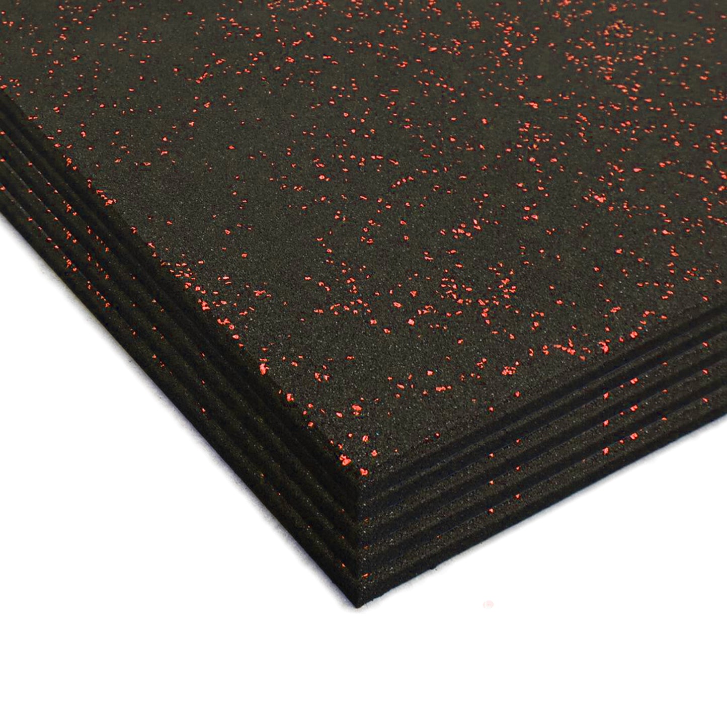 10 Pack (15mm / Gloss) Rubber Gym Flooring Mats