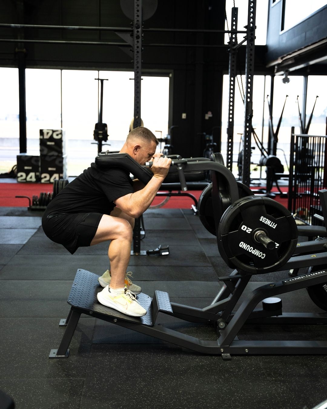 V-Squat | Hack Squat Plate Loaded Machine - in use